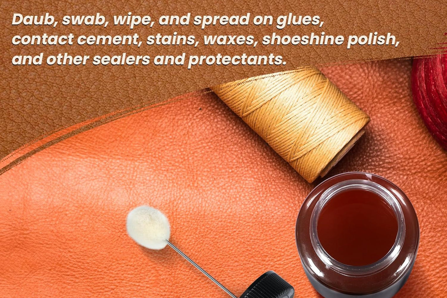 Clear Bottle Wool Daubers with Ball Brush