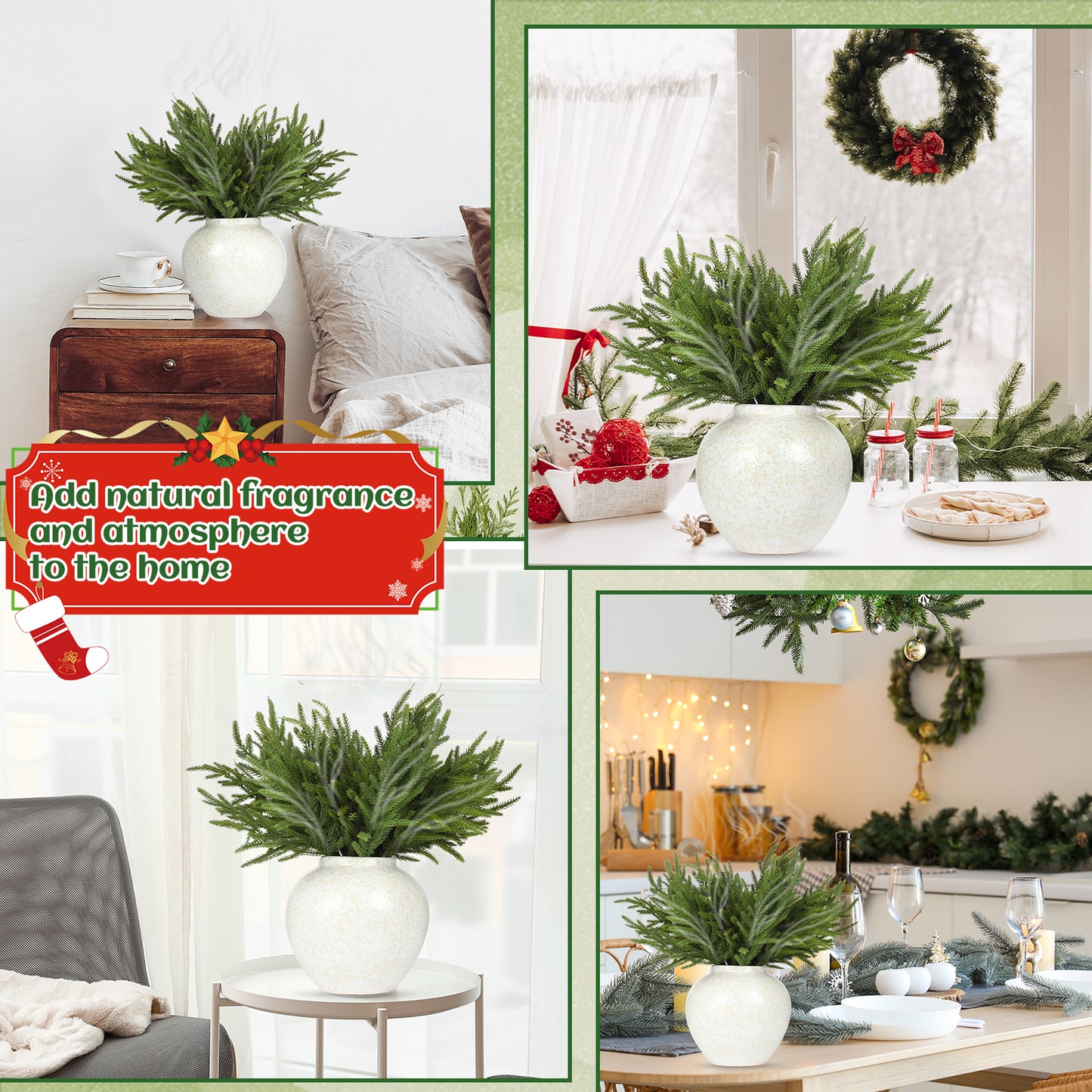 Scented Christmas Norfolk Pine Stems