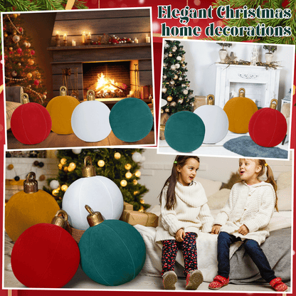 4 Pack 18" Velvet Christmas Inflatable Ball