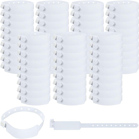 White Plastic Wristbands for Hospita