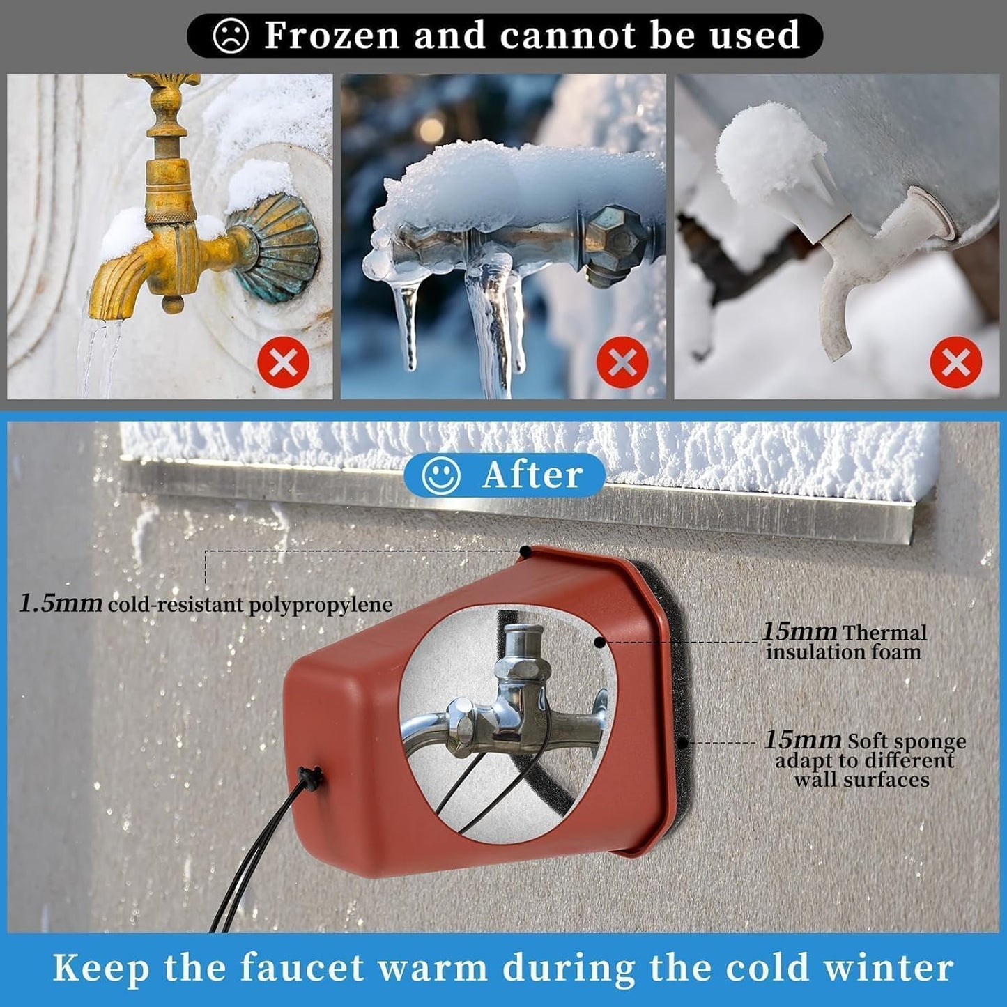 Pet Proof Winter Outdoor Faucet Covers